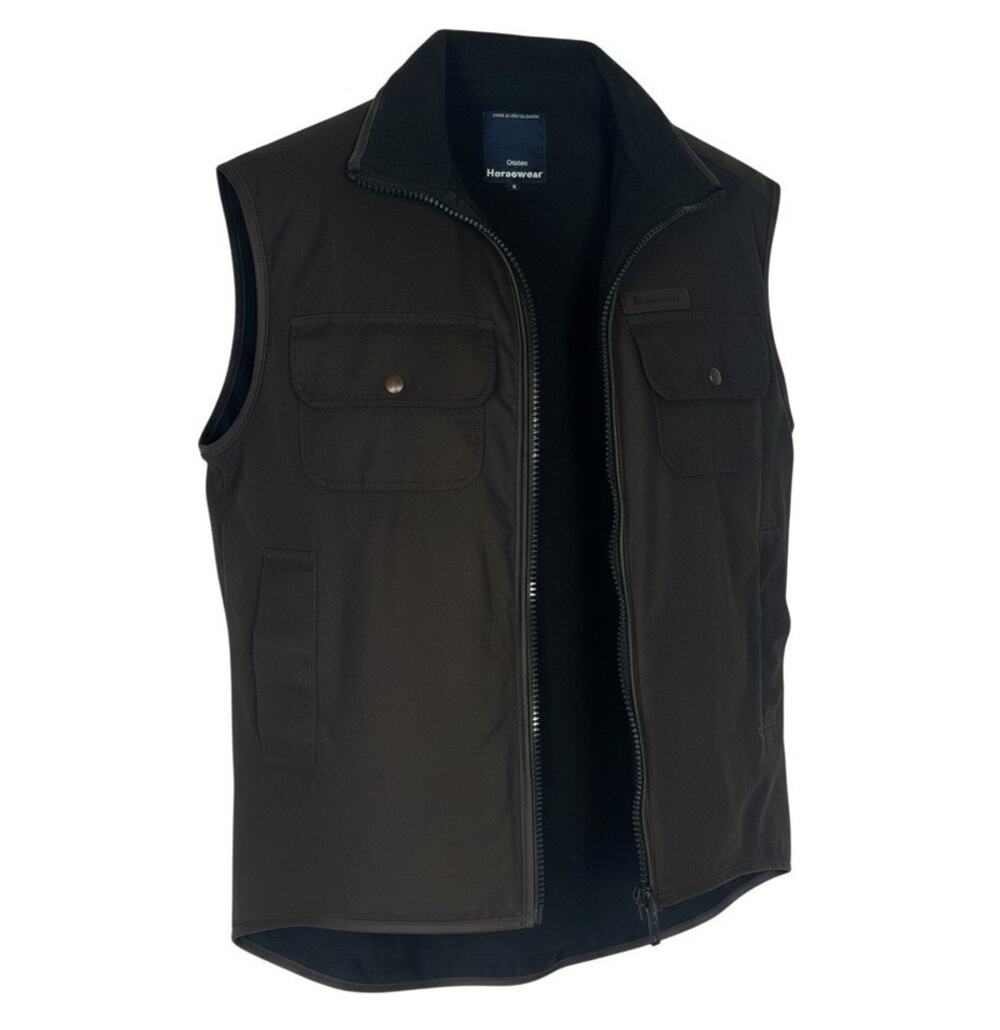 Oilskin Norsewear Vest Men's Size M Fleece Lined Made in NZ Full Zip Workwear